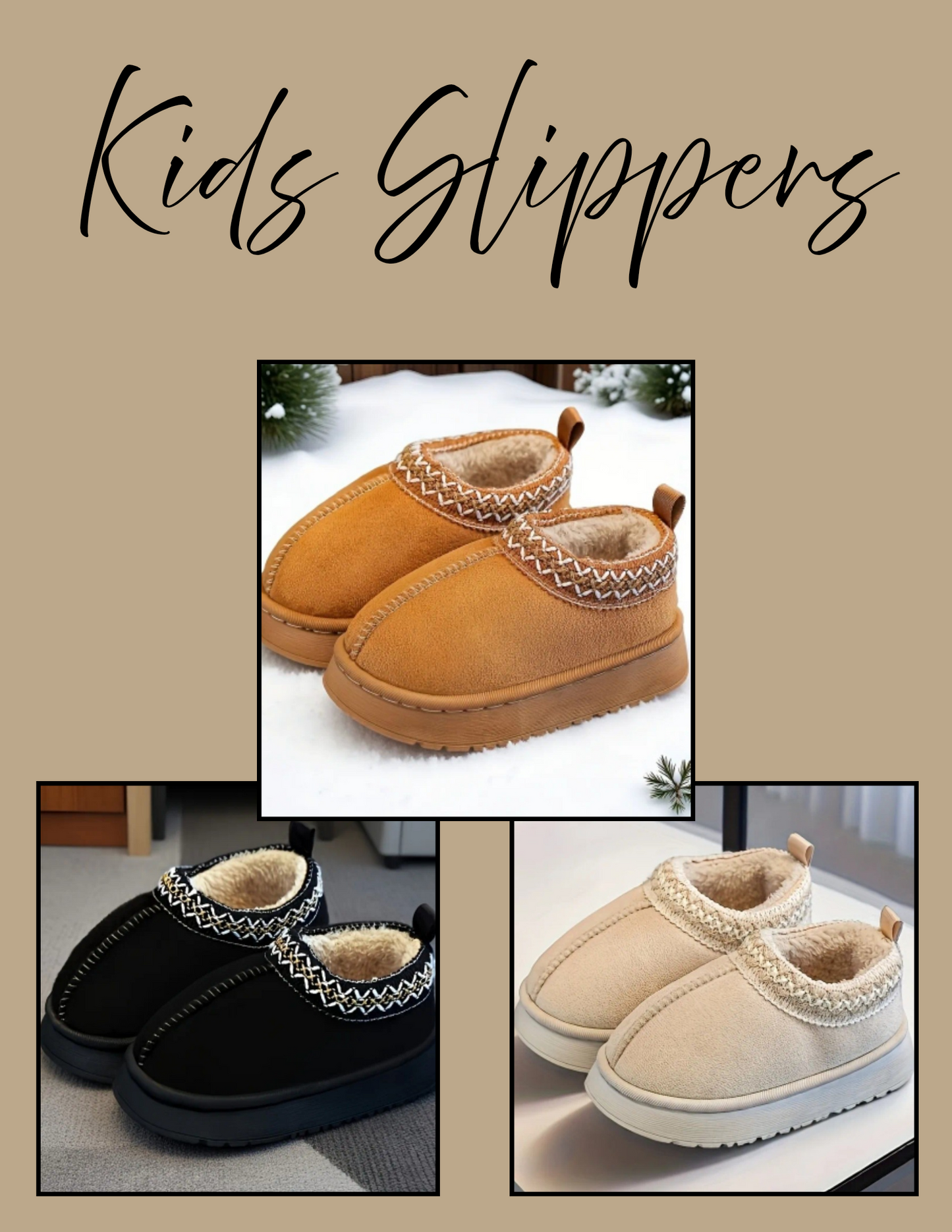 Kids Fashion Chunky Slippers