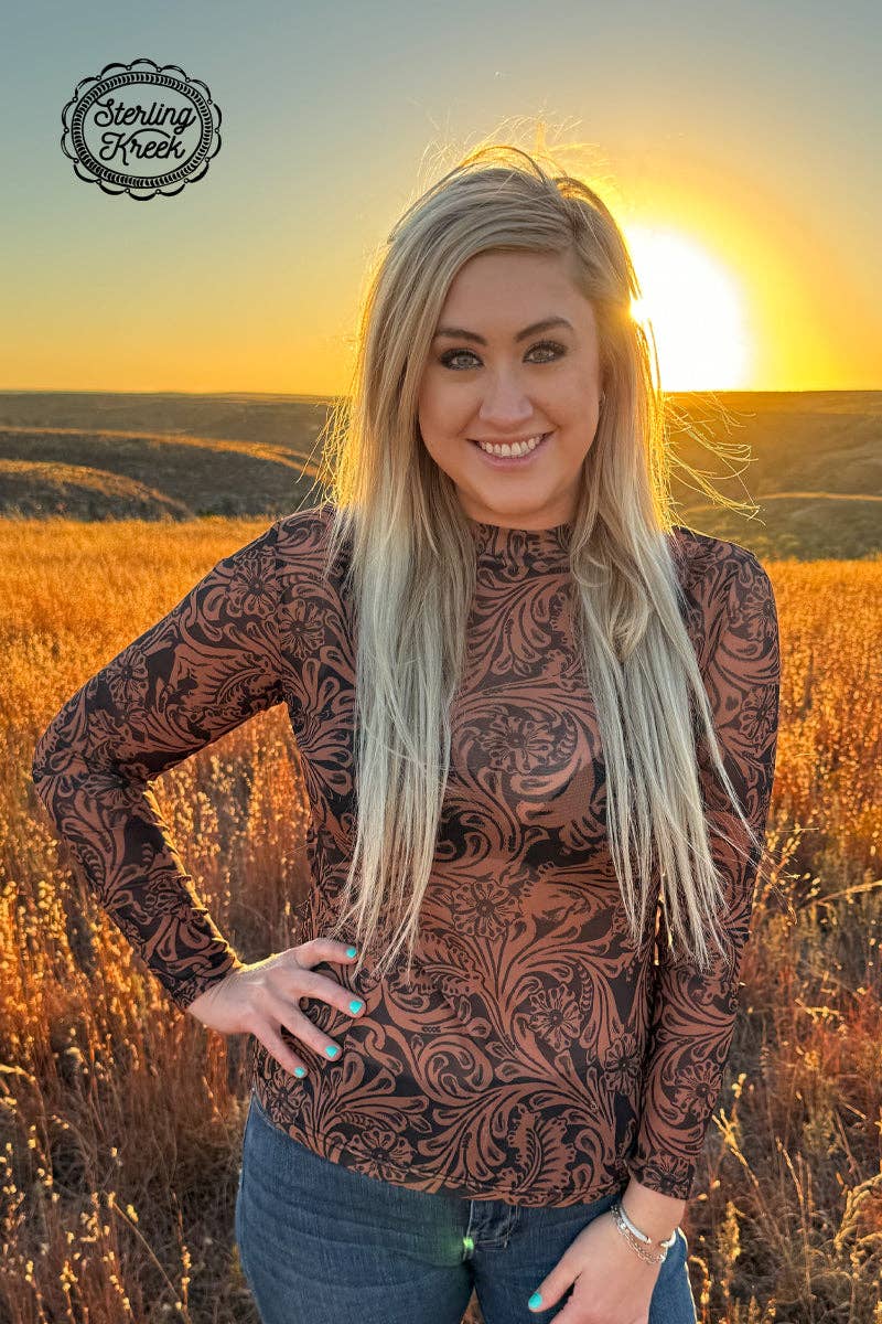 Tooled Leather Top