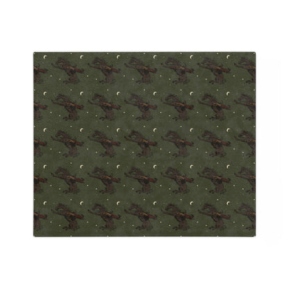 Green Midnight Cowboy, Western, Rodeo,  Microfiber Blanket