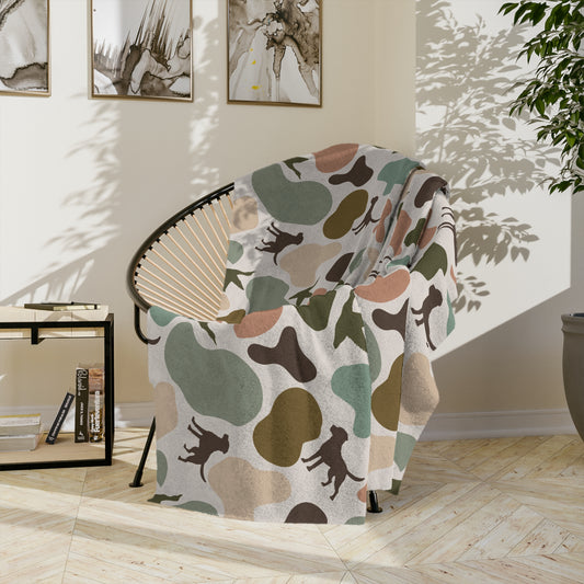 Duck & Dog Camo Velveteen Microfiber Blanket