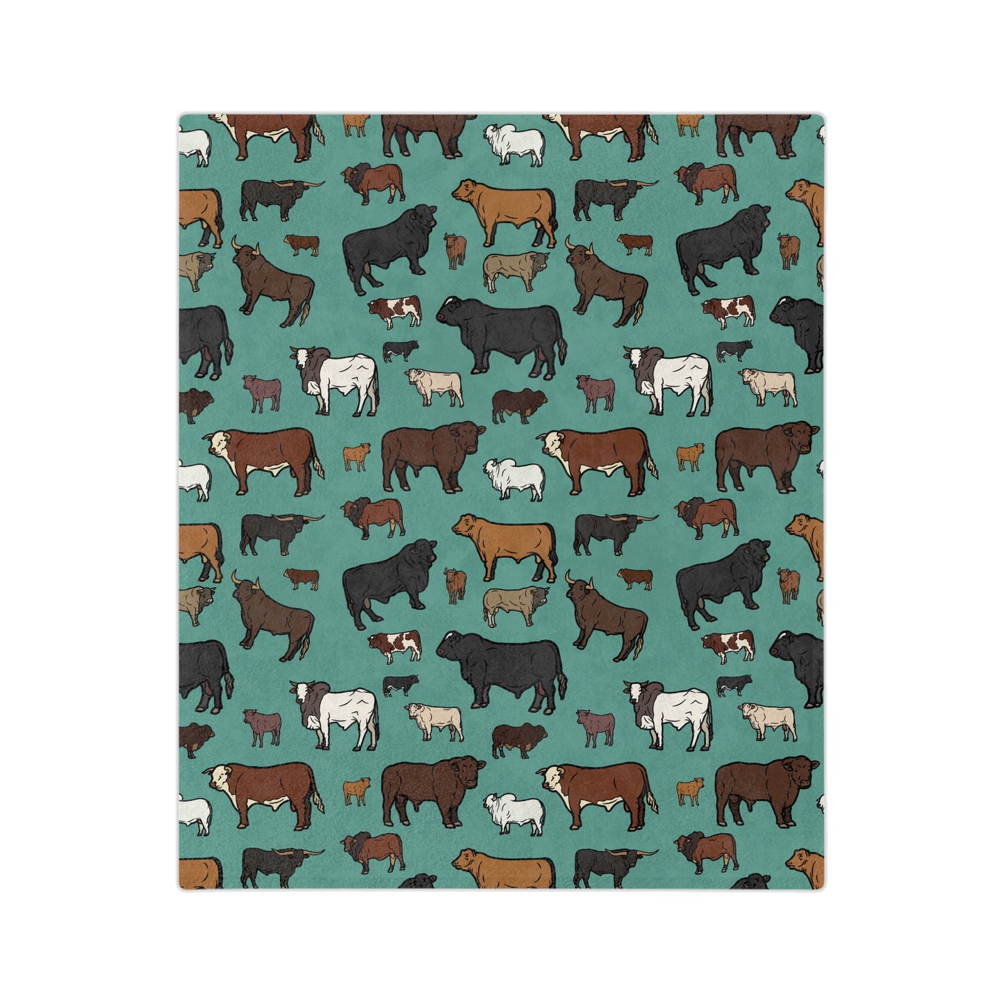 Cattle, Velveteen Microfiber Blanket