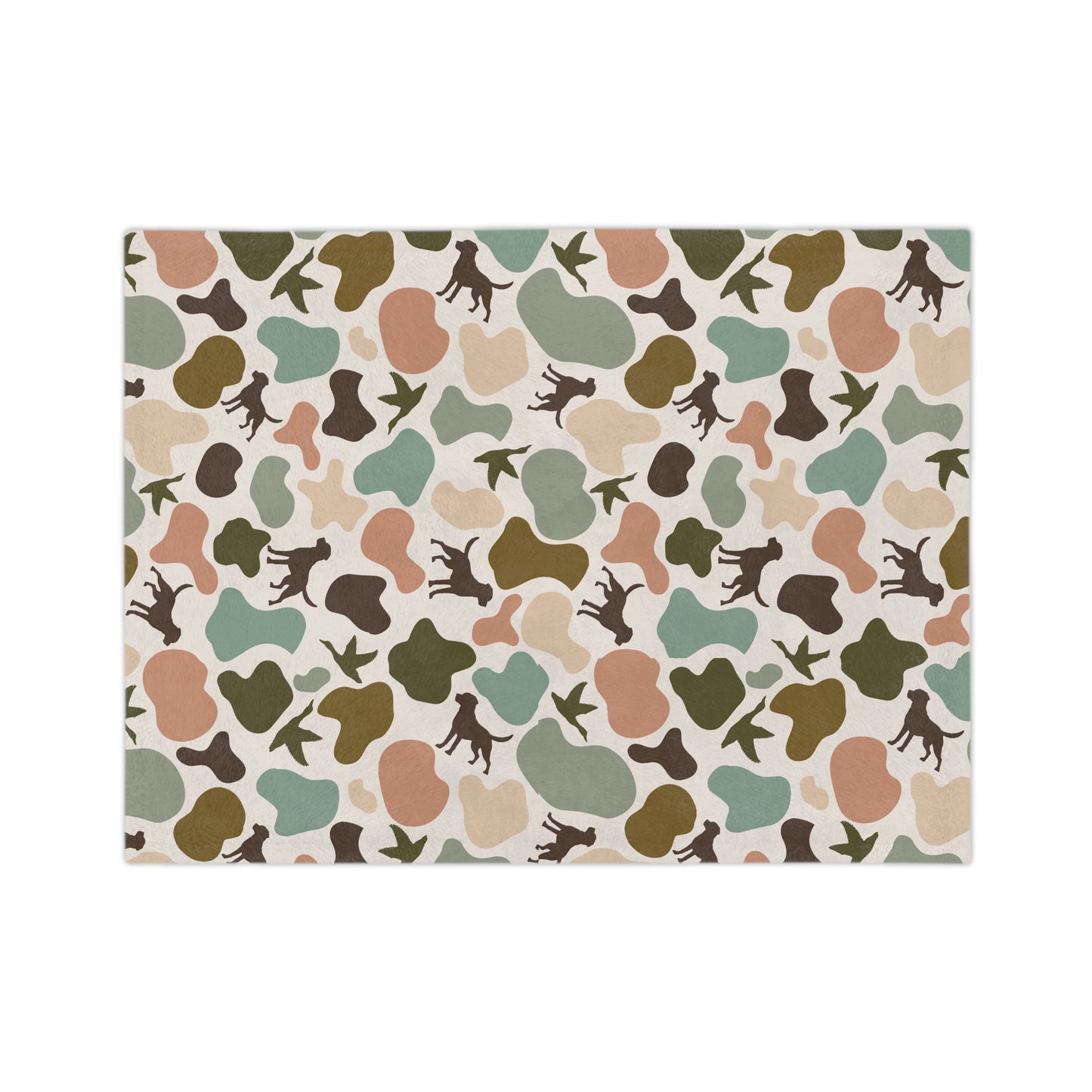 Duck & Dog Camo Velveteen Microfiber Blanket