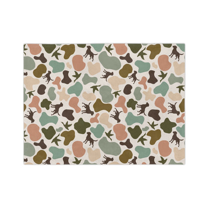 Duck & Dog Camo Velveteen Microfiber Blanket
