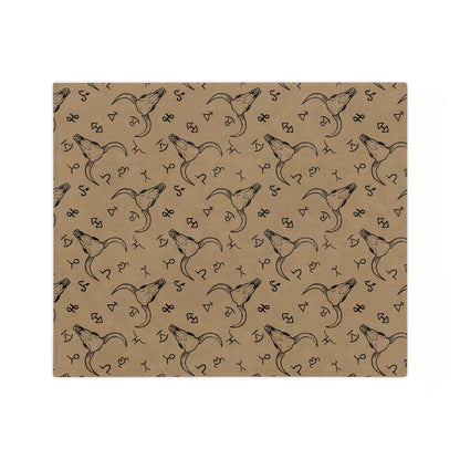 Western Brand Cow Skull, Velveteen Microfiber Blanket