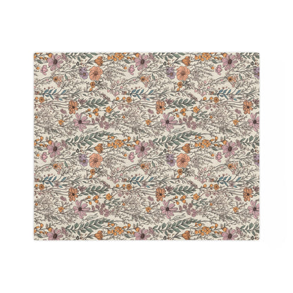 Floral, Velveteen Microfiber Blanket