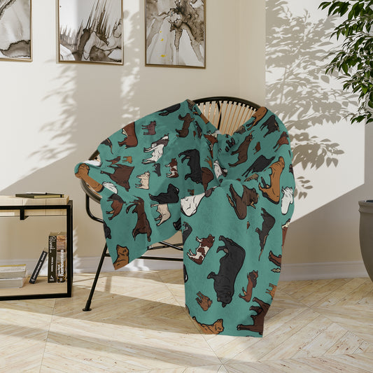 Cattle, Velveteen Microfiber Blanket