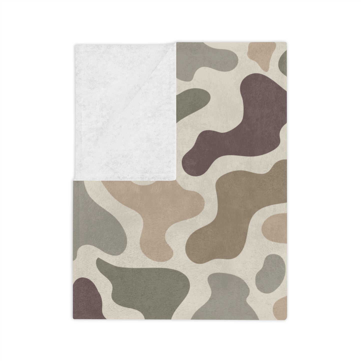 Retro Old School Duck Camo Velveteen Microfiber Blanket