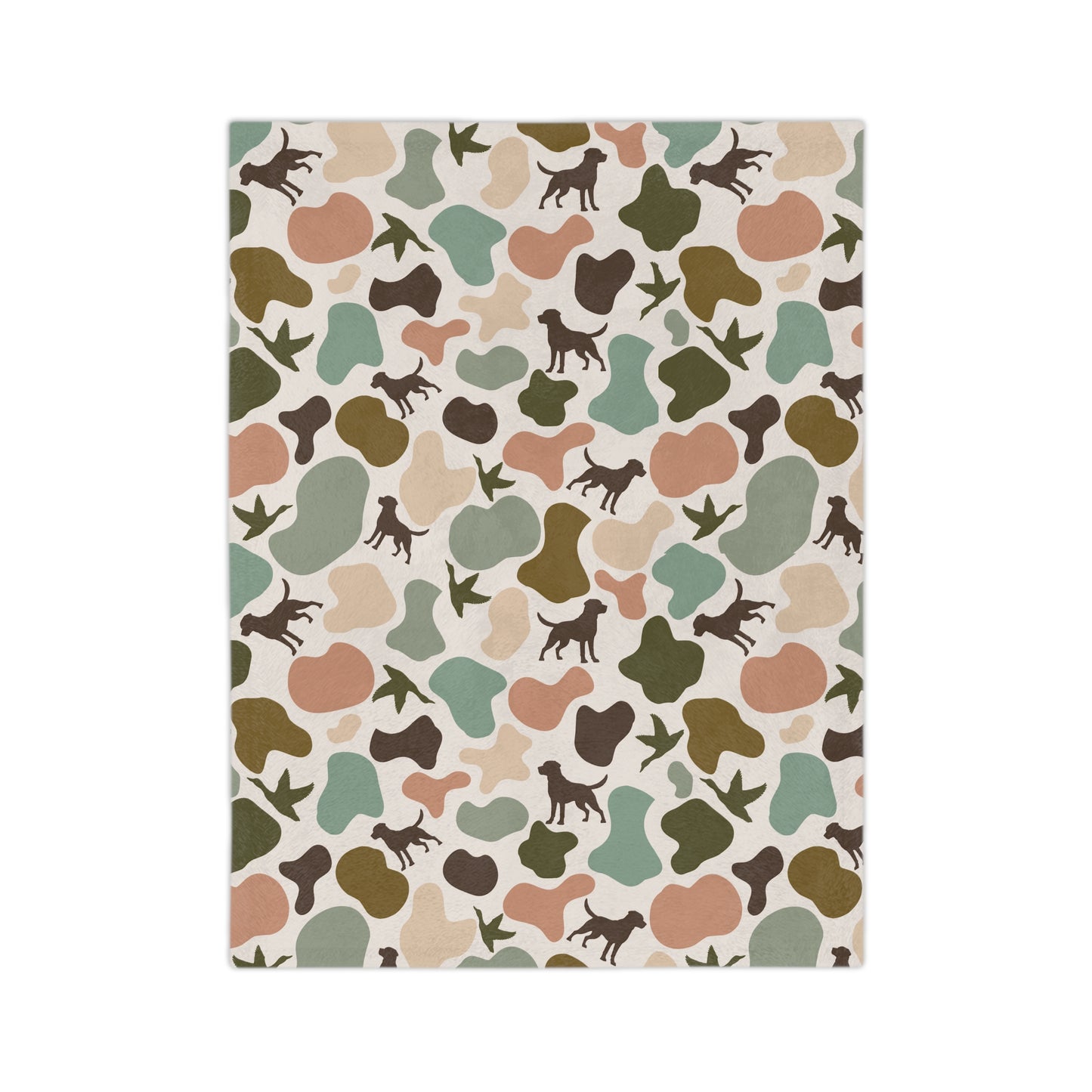 Duck & Dog Camo Velveteen Microfiber Blanket