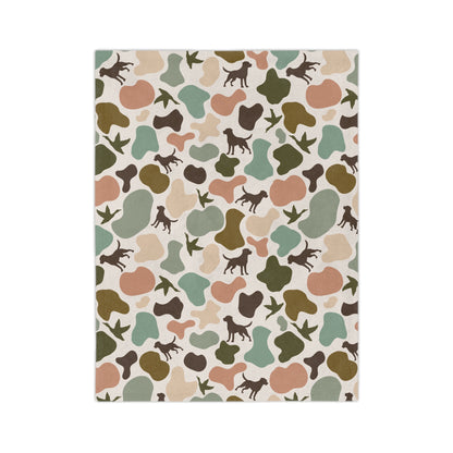 Duck & Dog Camo Velveteen Microfiber Blanket