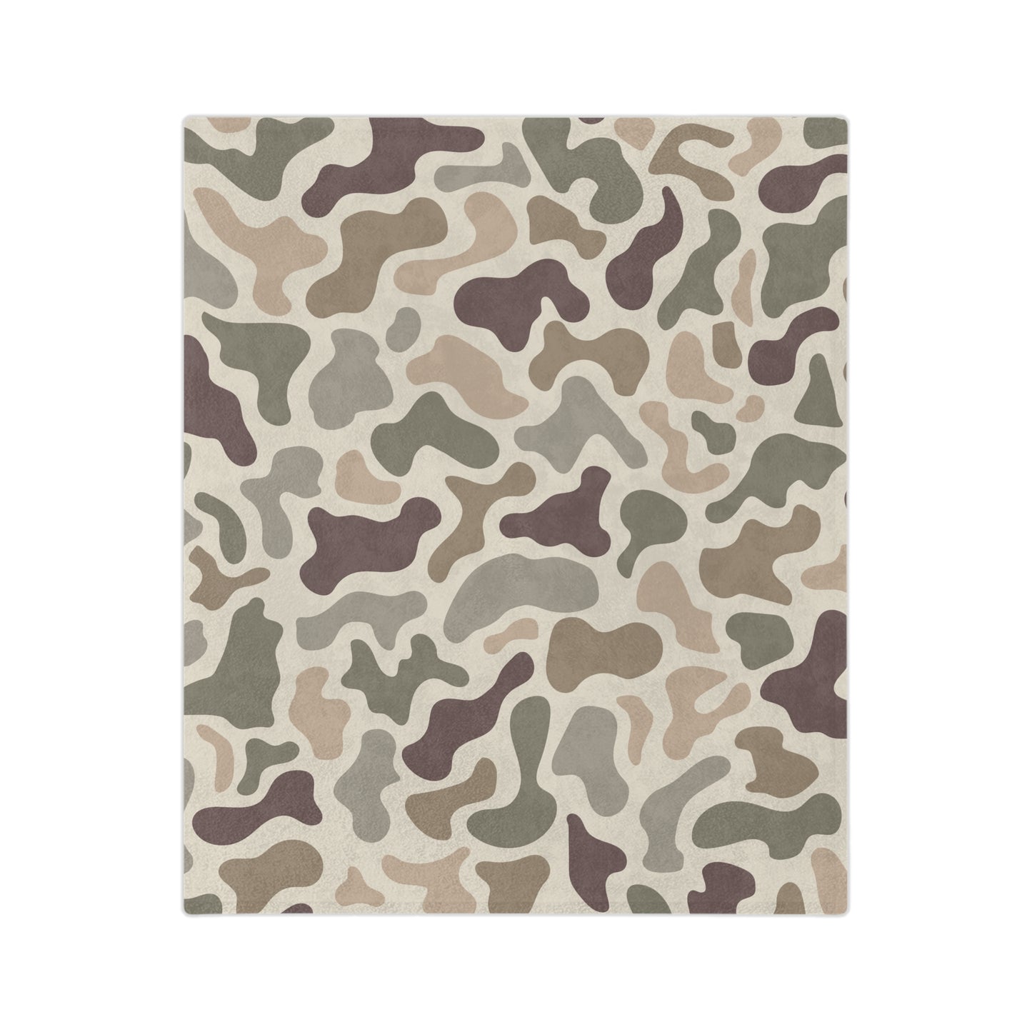 Retro Old School Duck Camo Velveteen Microfiber Blanket