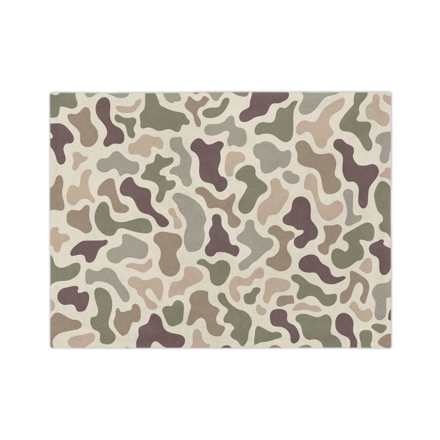 Retro Old School Duck Camo Velveteen Microfiber Blanket