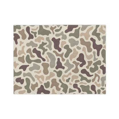 Retro Old School Duck Camo Velveteen Microfiber Blanket