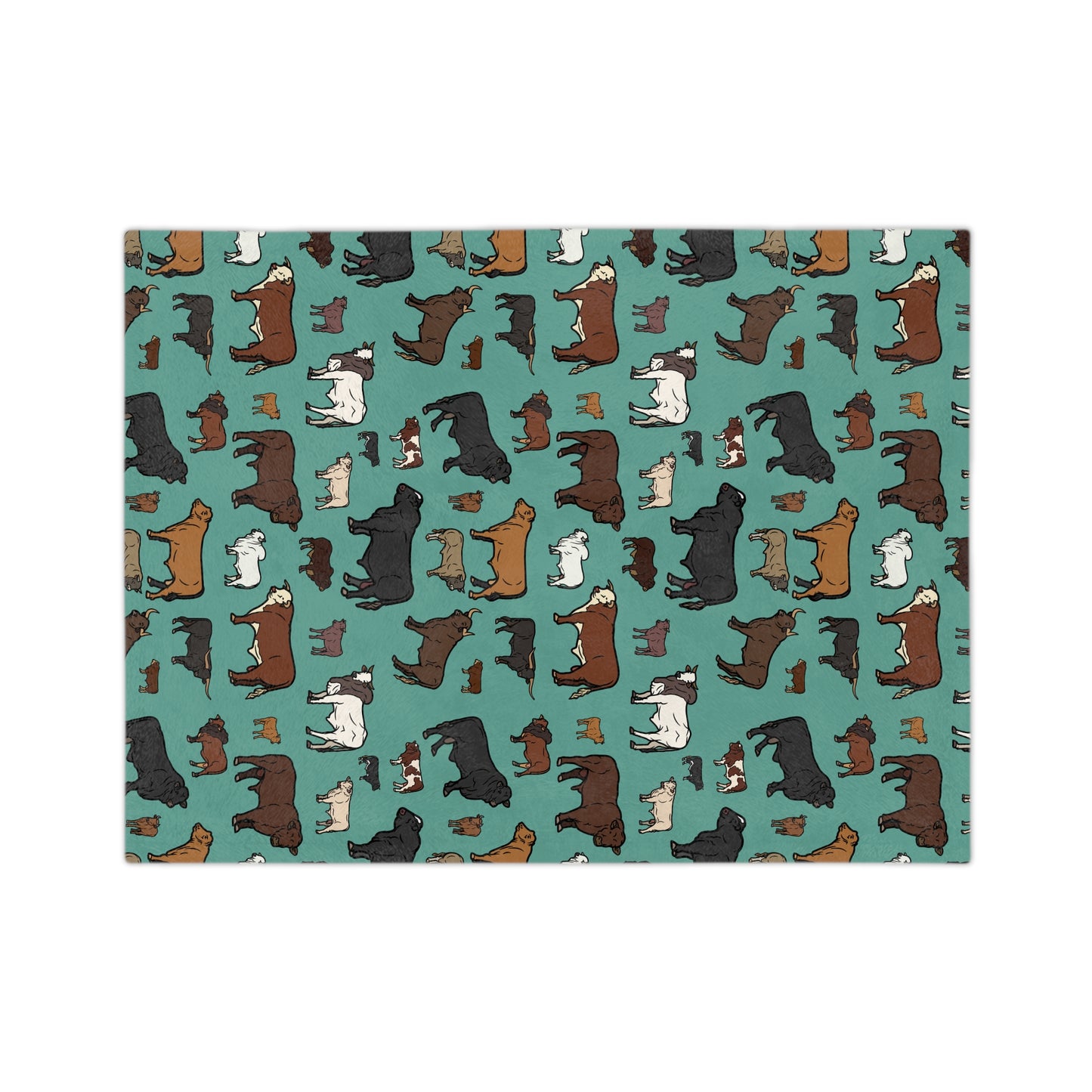 Cattle, Velveteen Microfiber Blanket