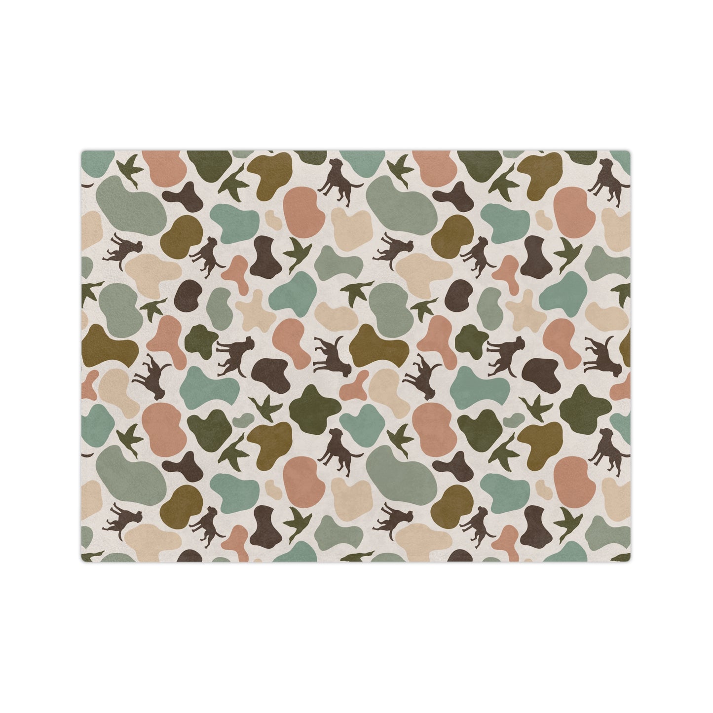 Duck & Dog Camo Velveteen Microfiber Blanket