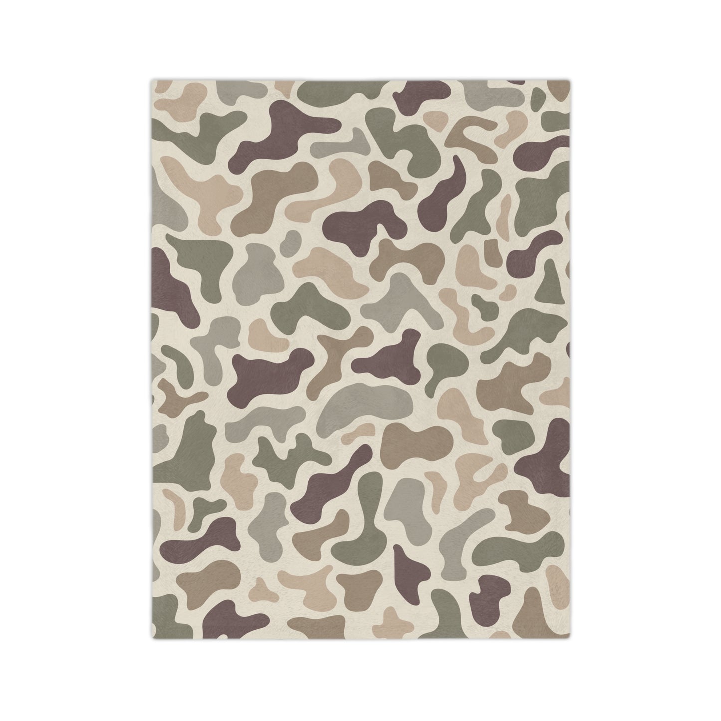 Retro Old School Duck Camo Velveteen Microfiber Blanket