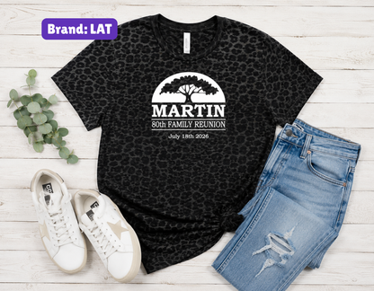 Martin Family Reunion OG Design - Adult LAT Leopard Print T-Shirt