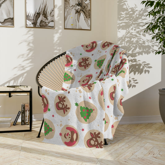 Christmas Cookies, Velveteen Microfiber Blanket
