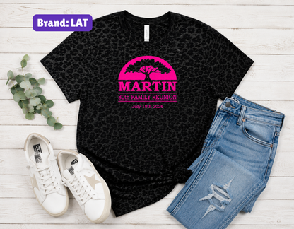 Martin Family Reunion OG Design - Adult LAT Leopard Print T-Shirt
