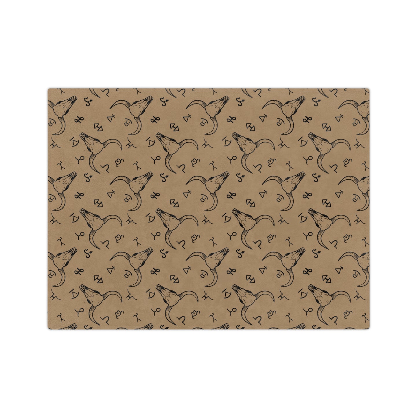 Western Brand Cow Skull, Velveteen Microfiber Blanket