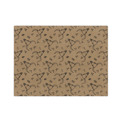 Western Brand Cow Skull, Velveteen Microfiber Blanket