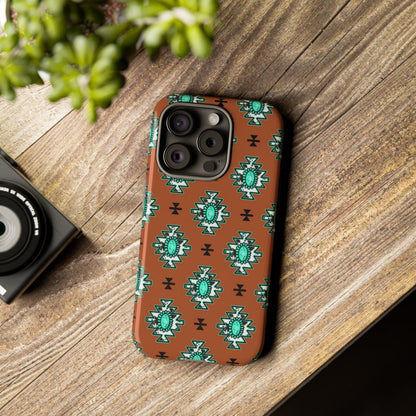 Western Turquoise Tough Phone Cases - Multiple Phone Styles!