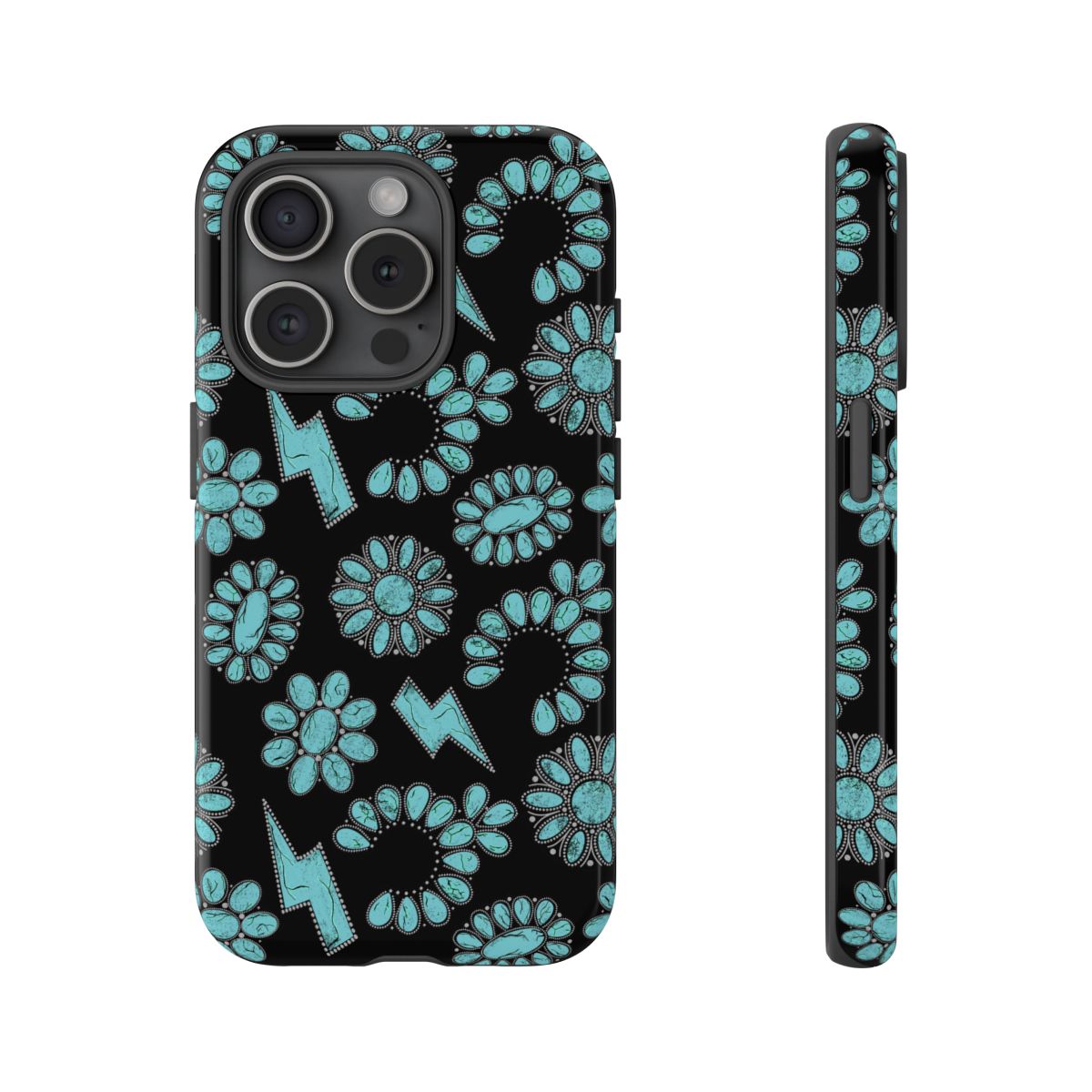 Western Turquoise Aztec Tough Phone Cases - Multiple Phone Styles!