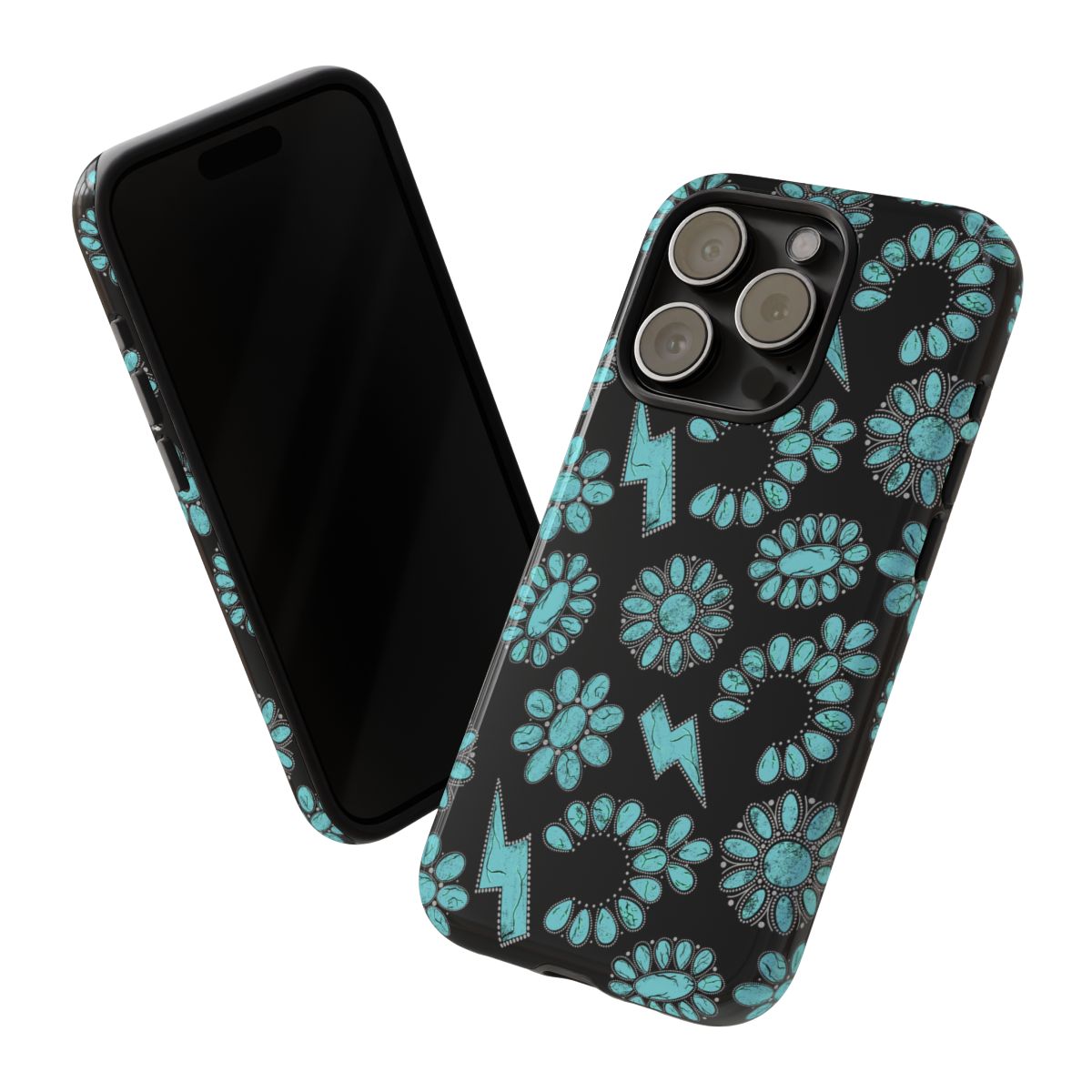 Western Turquoise Aztec Tough Phone Cases - Multiple Phone Styles!