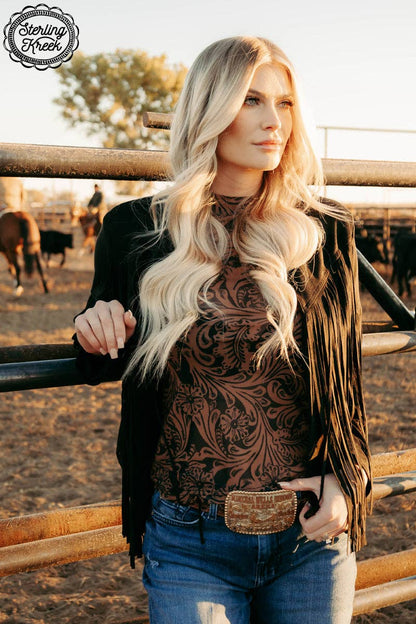 Tooled Leather Top