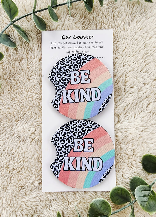 Be Kind - Neoprene Car Coasters