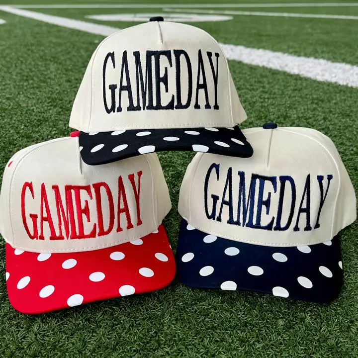 Polka Dot Game Day Embroidered - Trucker Hat