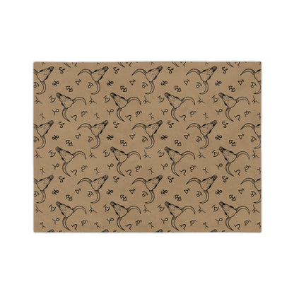 Western Brand Cow Skull, Velveteen Microfiber Blanket