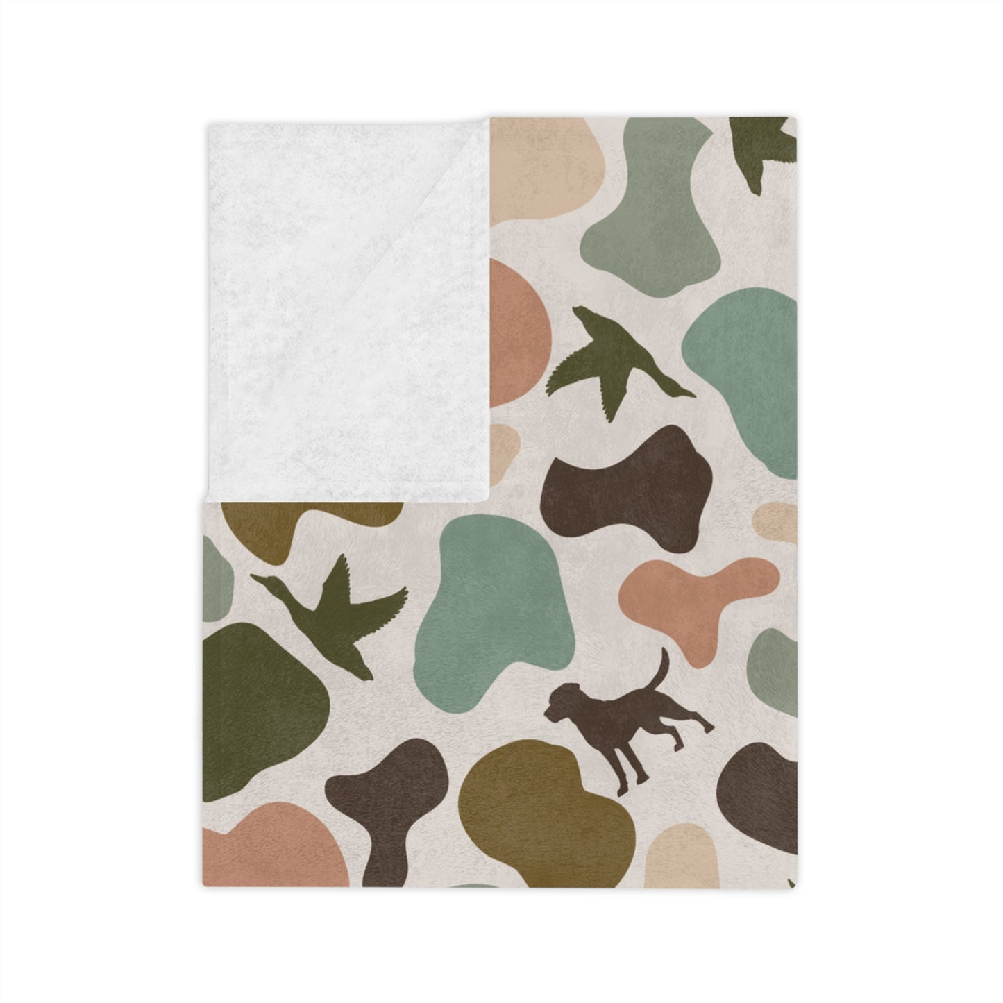 Duck & Dog Camo Velveteen Microfiber Blanket