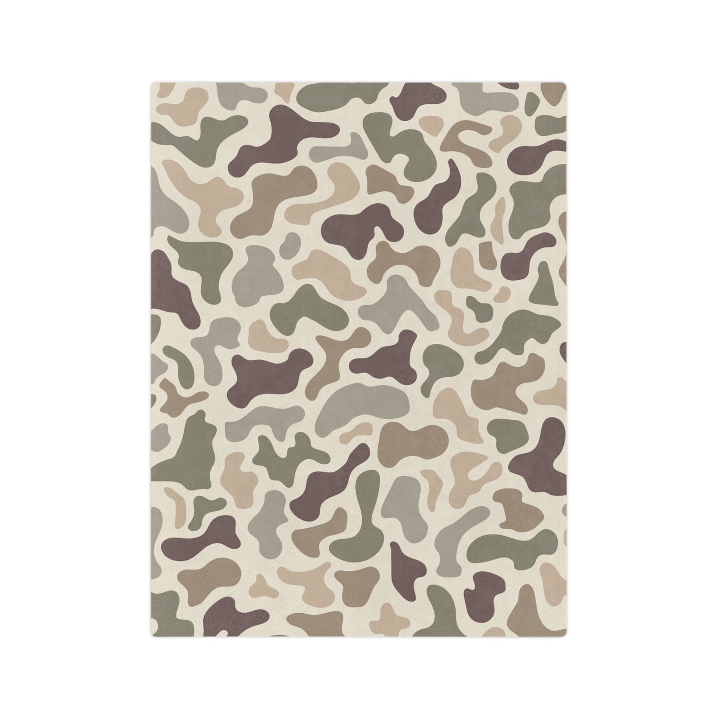 Retro Old School Duck Camo Velveteen Microfiber Blanket