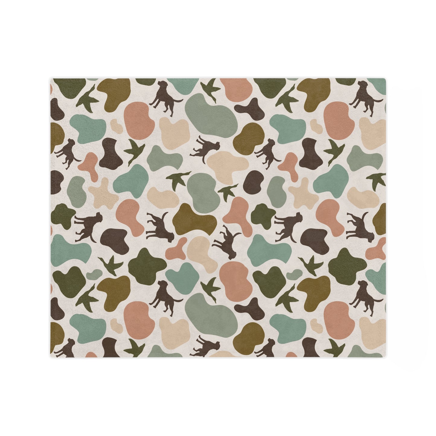 Duck & Dog Camo Velveteen Microfiber Blanket