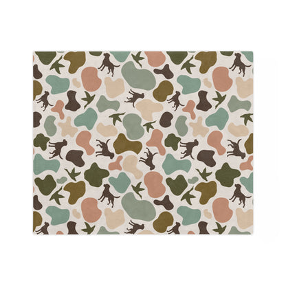 Duck & Dog Camo Velveteen Microfiber Blanket