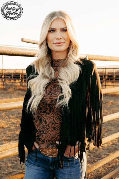 Tooled Leather Top
