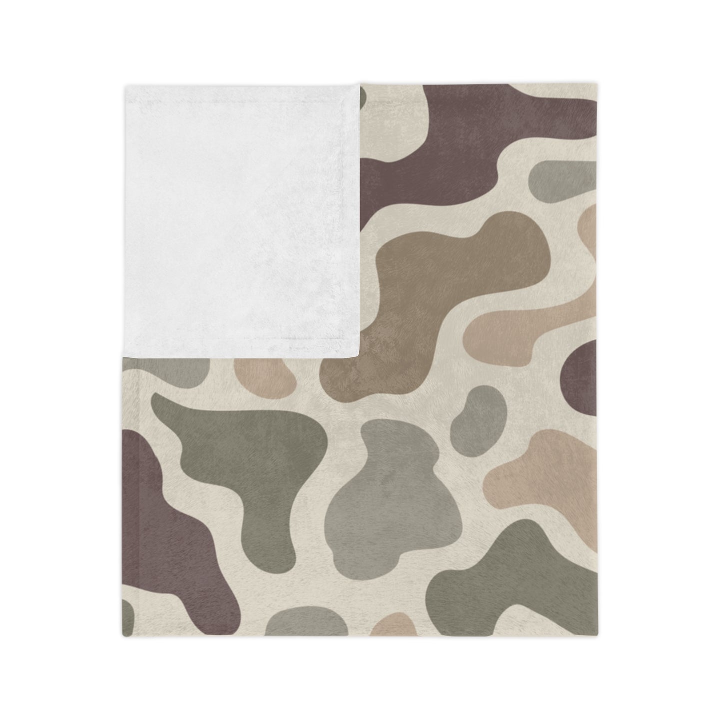 Retro Old School Duck Camo Velveteen Microfiber Blanket