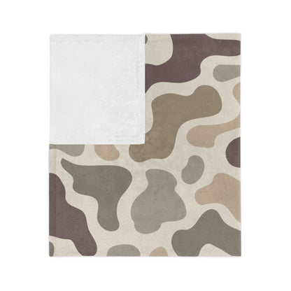 Retro Old School Duck Camo Velveteen Microfiber Blanket