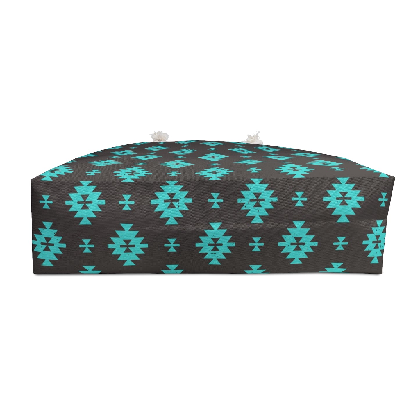 Western Turquoise Aztec Tote Weekender Bag, Extra Large, Punchy, Western Luggage, Travel Bag, Country