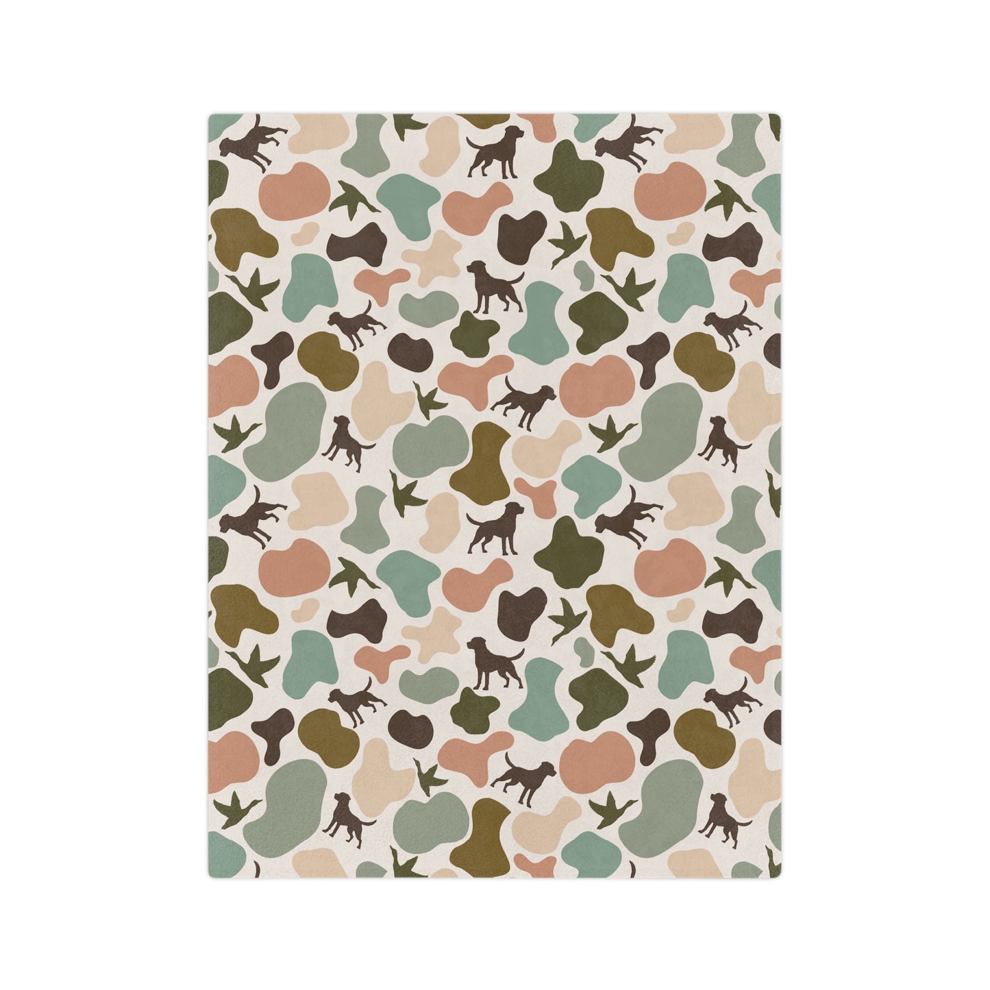 Duck & Dog Camo Velveteen Microfiber Blanket