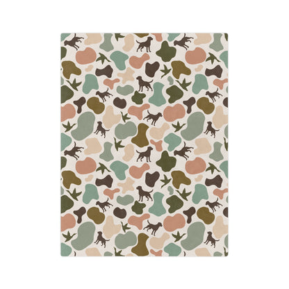 Duck & Dog Camo Velveteen Microfiber Blanket