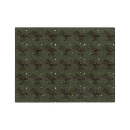 Green Midnight Cowboy, Western, Rodeo,  Microfiber Blanket