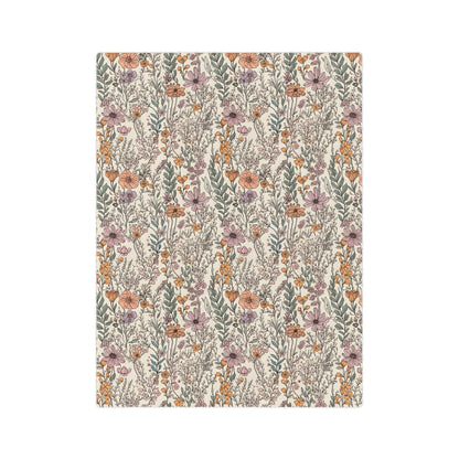 Floral, Velveteen Microfiber Blanket