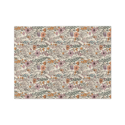 Floral, Velveteen Microfiber Blanket