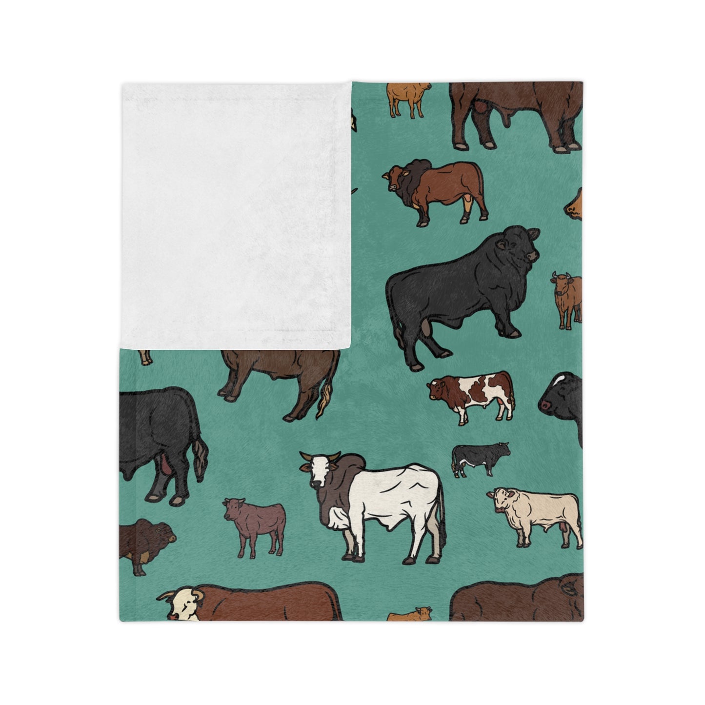 Cattle, Velveteen Microfiber Blanket