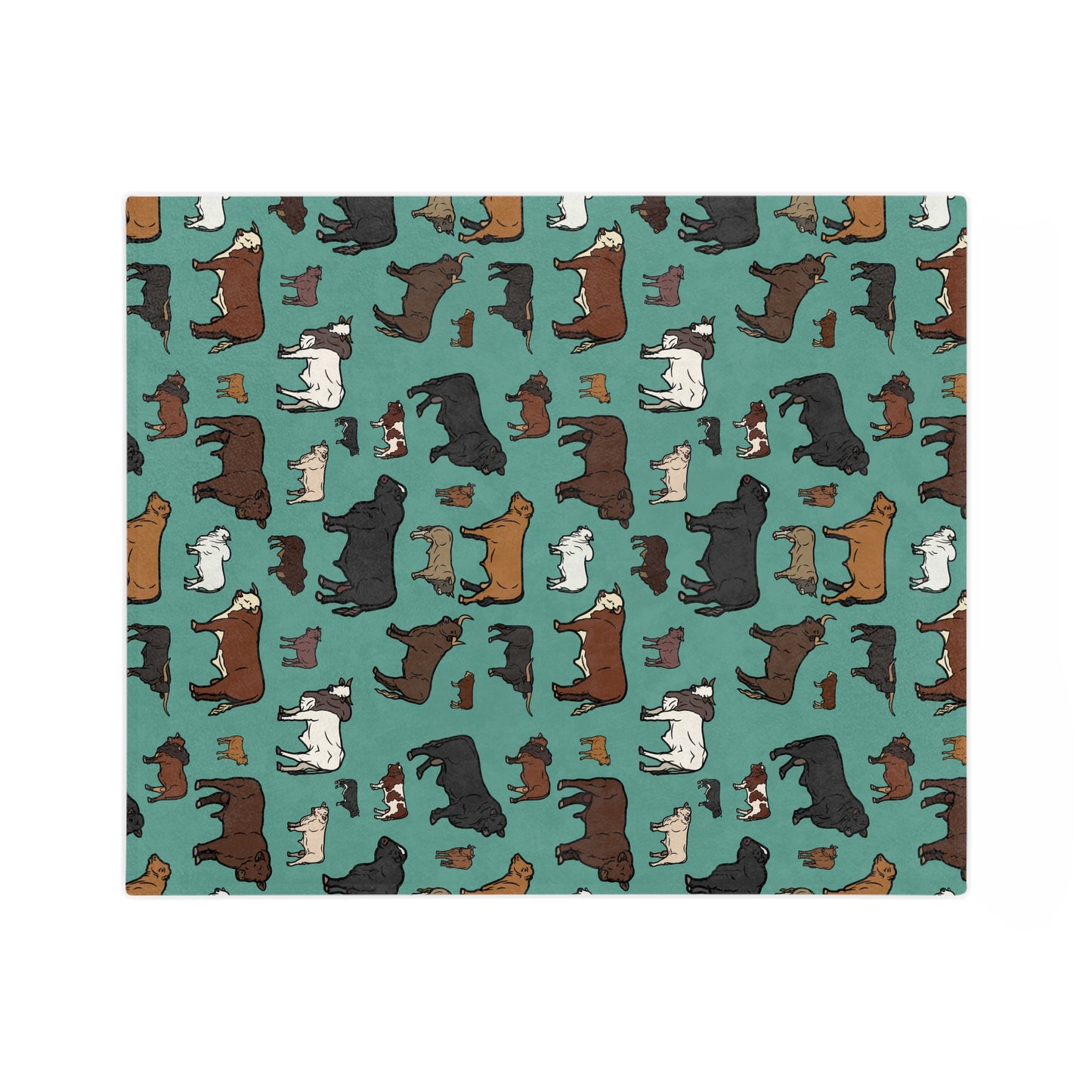 Cattle, Velveteen Microfiber Blanket