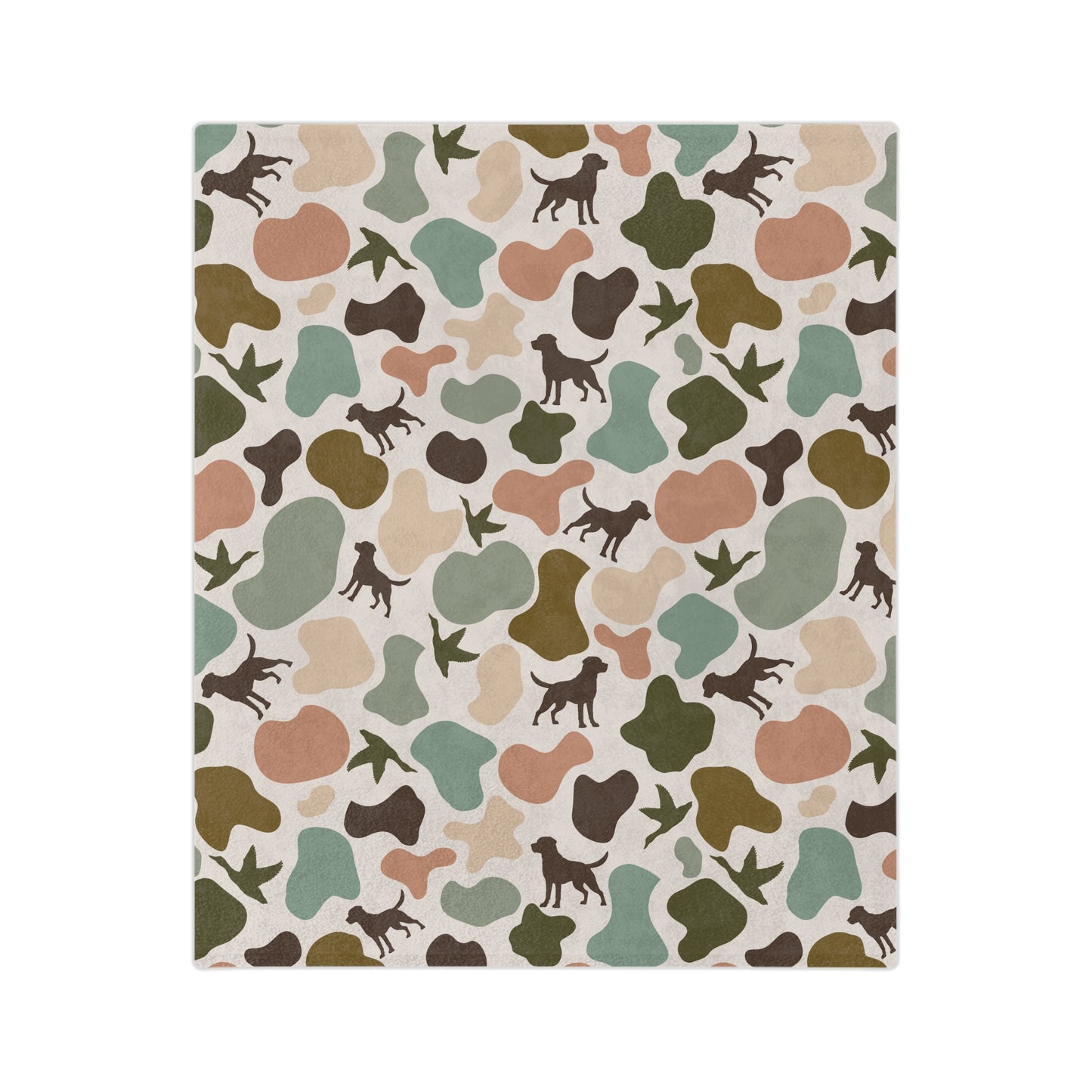 Duck & Dog Camo Velveteen Microfiber Blanket
