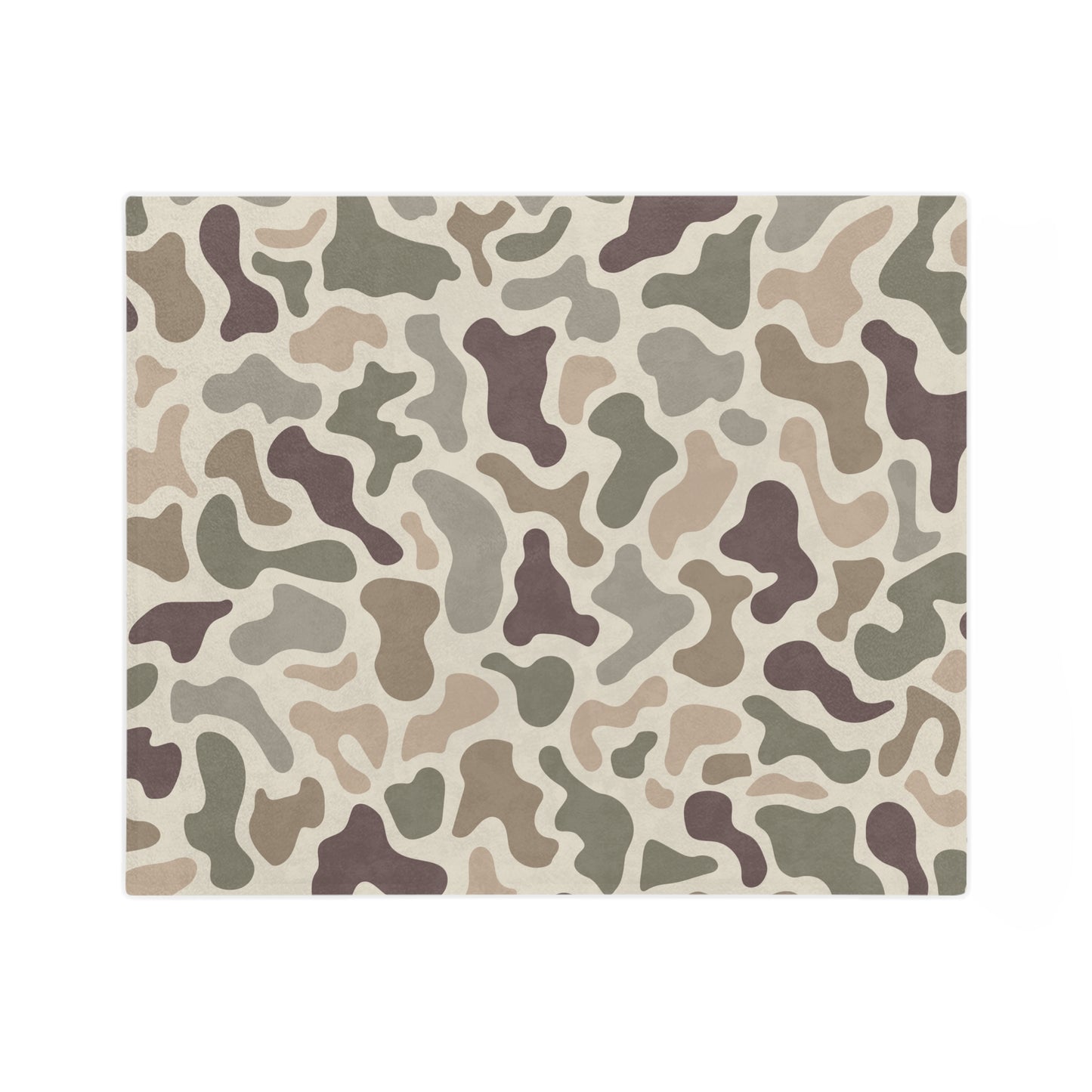 Retro Old School Duck Camo Velveteen Microfiber Blanket