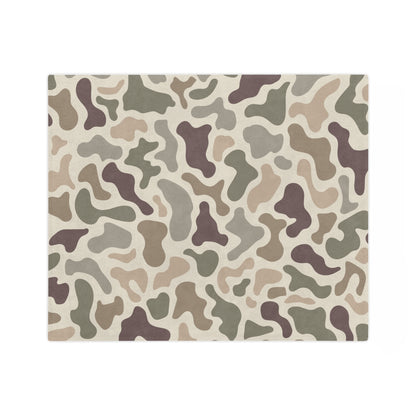 Retro Old School Duck Camo Velveteen Microfiber Blanket