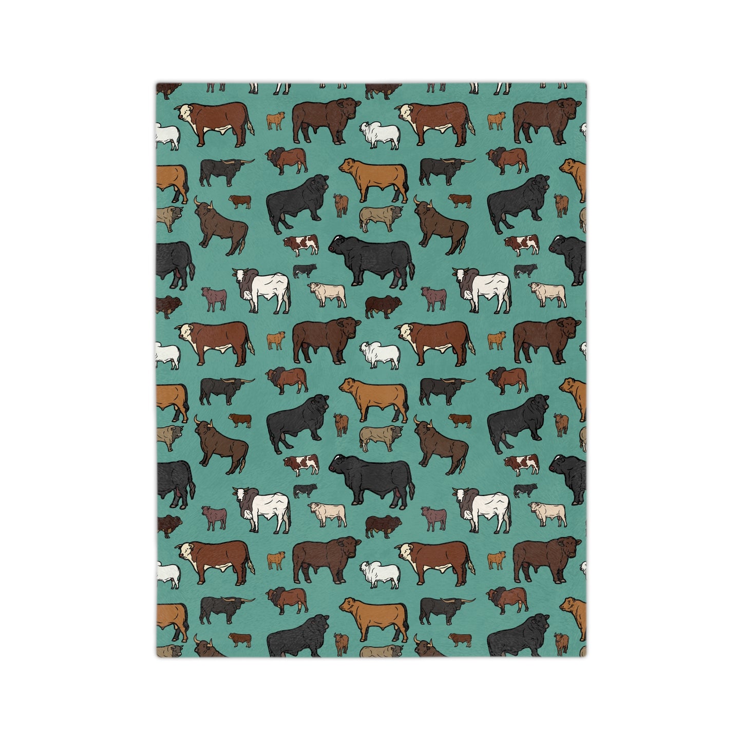 Cattle, Velveteen Microfiber Blanket